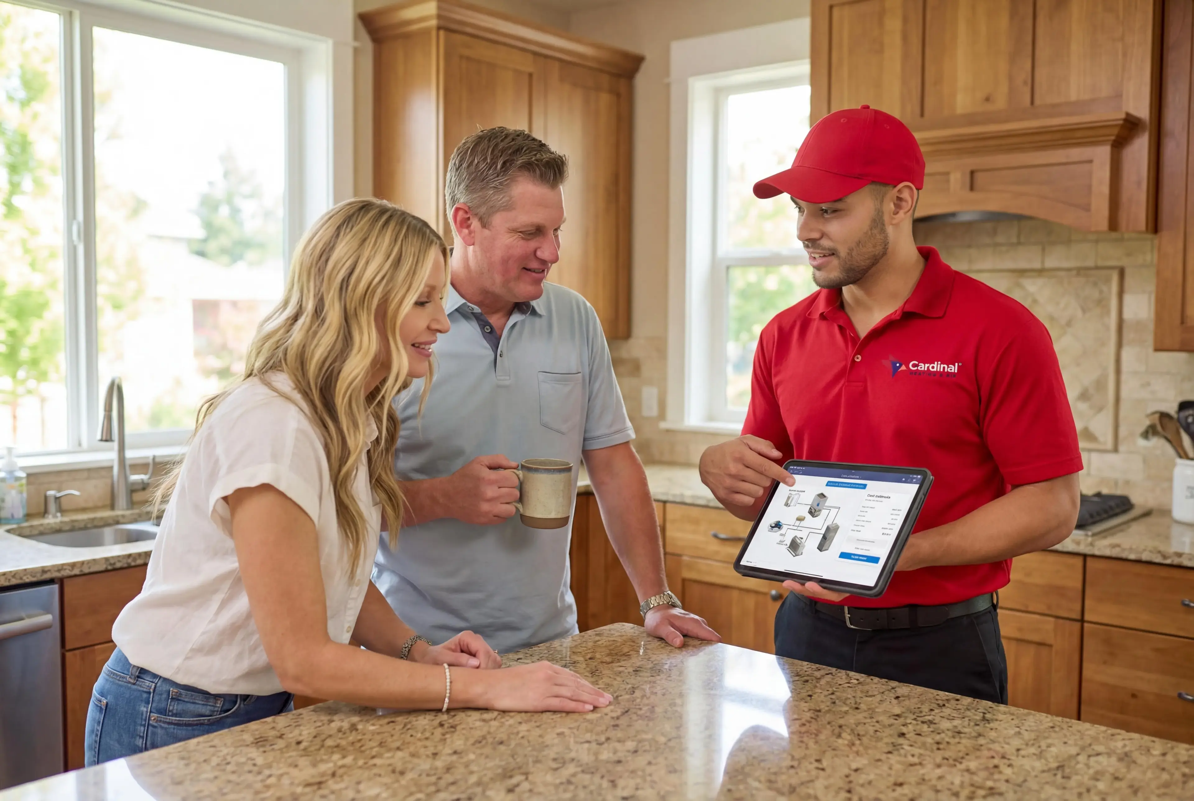 Cardinal Heating technician at work