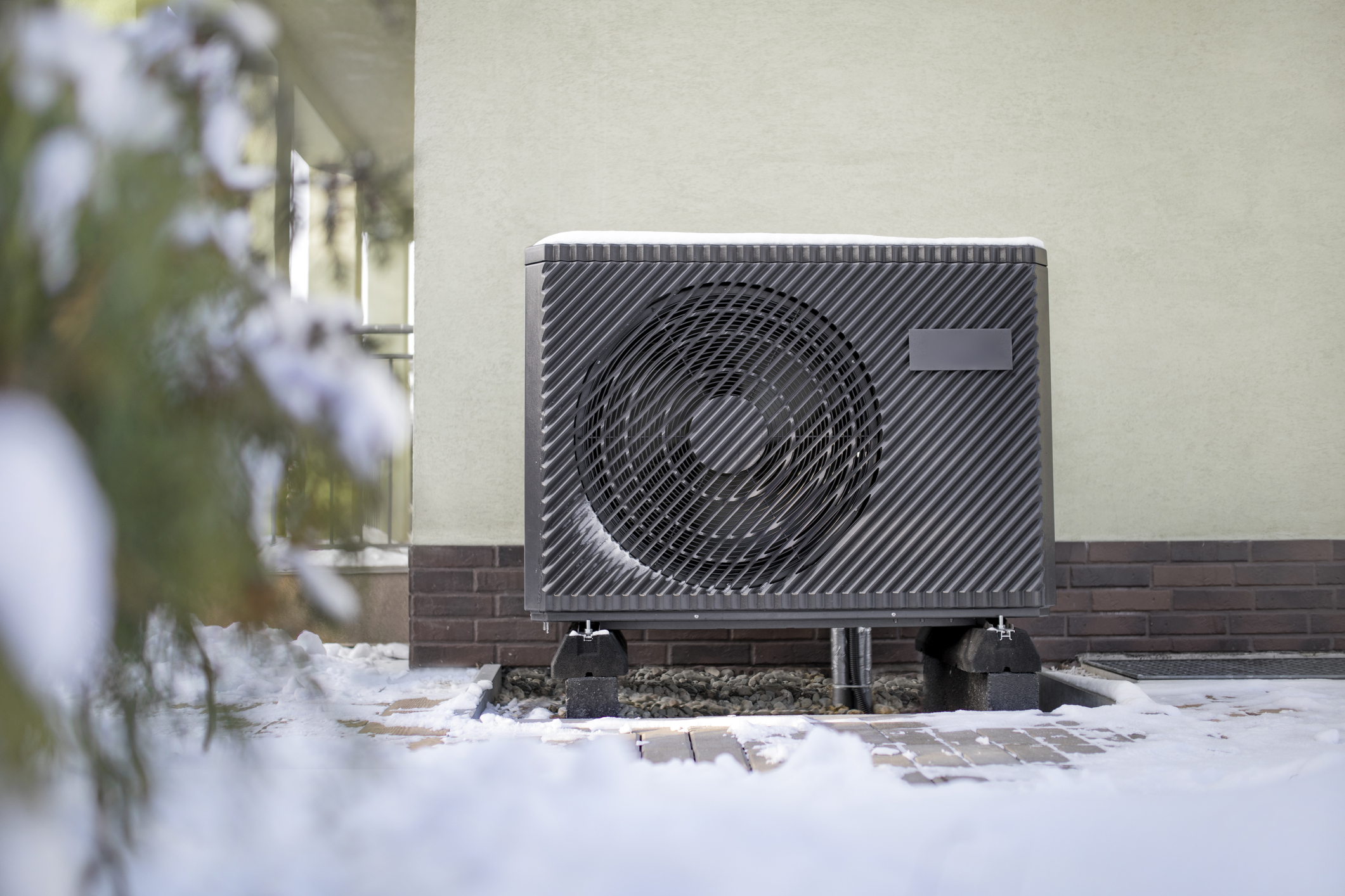 Heat Pump in Snow