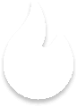White flame-shaped logo on a light gray background.