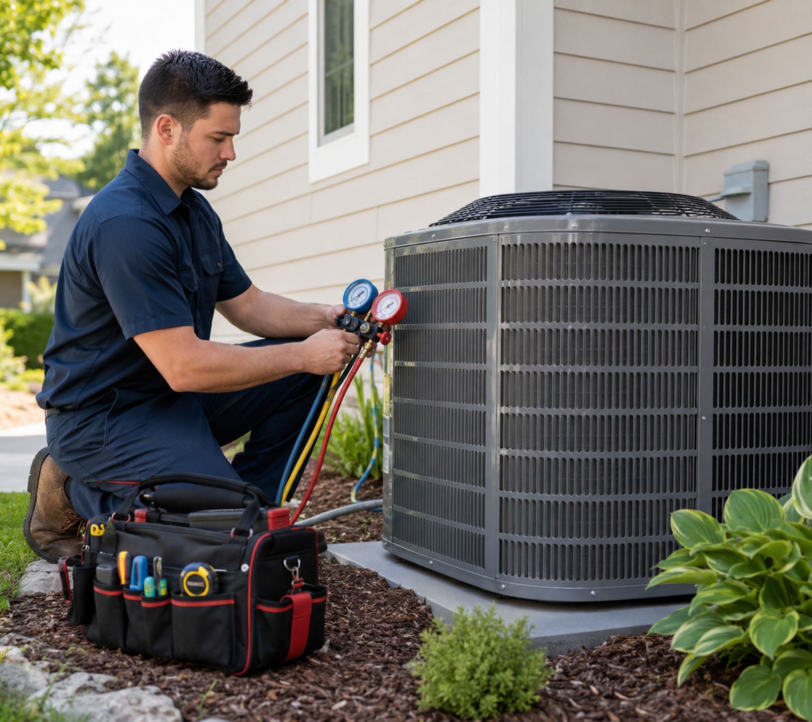 HVAC contractor measuring supply vent output inside a Kent - WA home during a comfort evaluation
